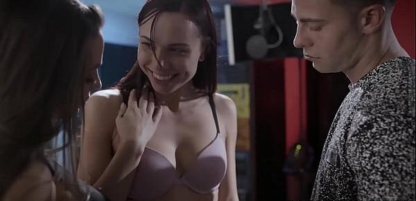 Naughty teenie Aidra Fox takes dick all while eating pussy